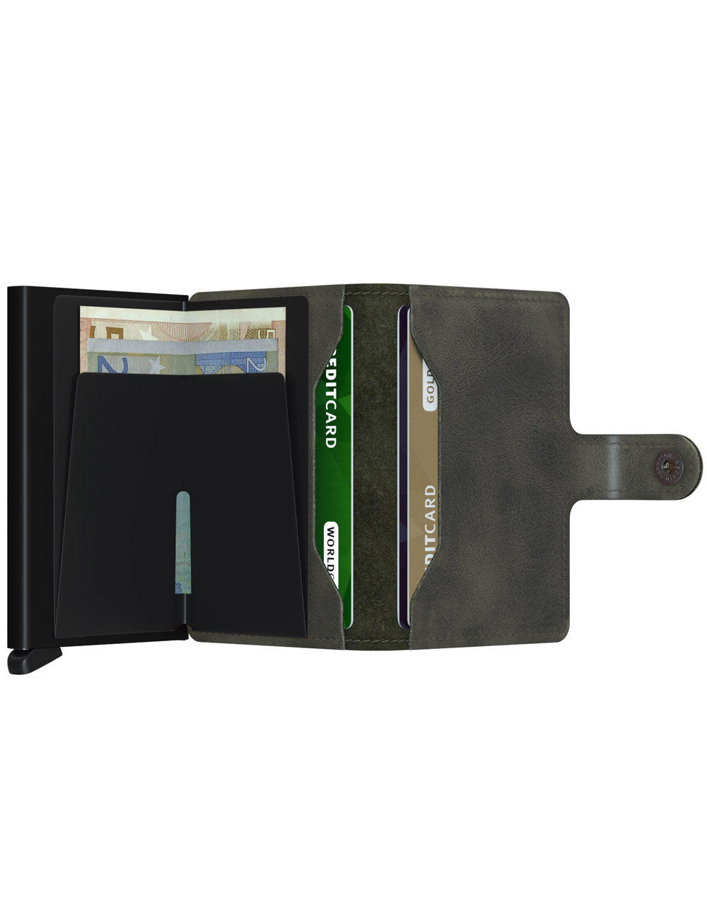 Secrid Miniwallet Vintage Wallet Olive Black