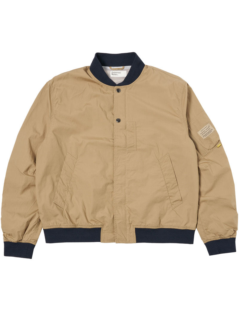 Universal Works X Master-Piece NS Bomber Jacket Broadcloth Sand
