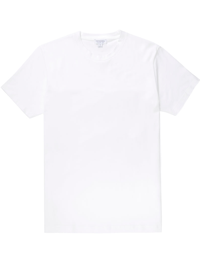 SUNSPEL RIVIERA MIDWEIGHT CREW NECK T-SHIRT WHITE
