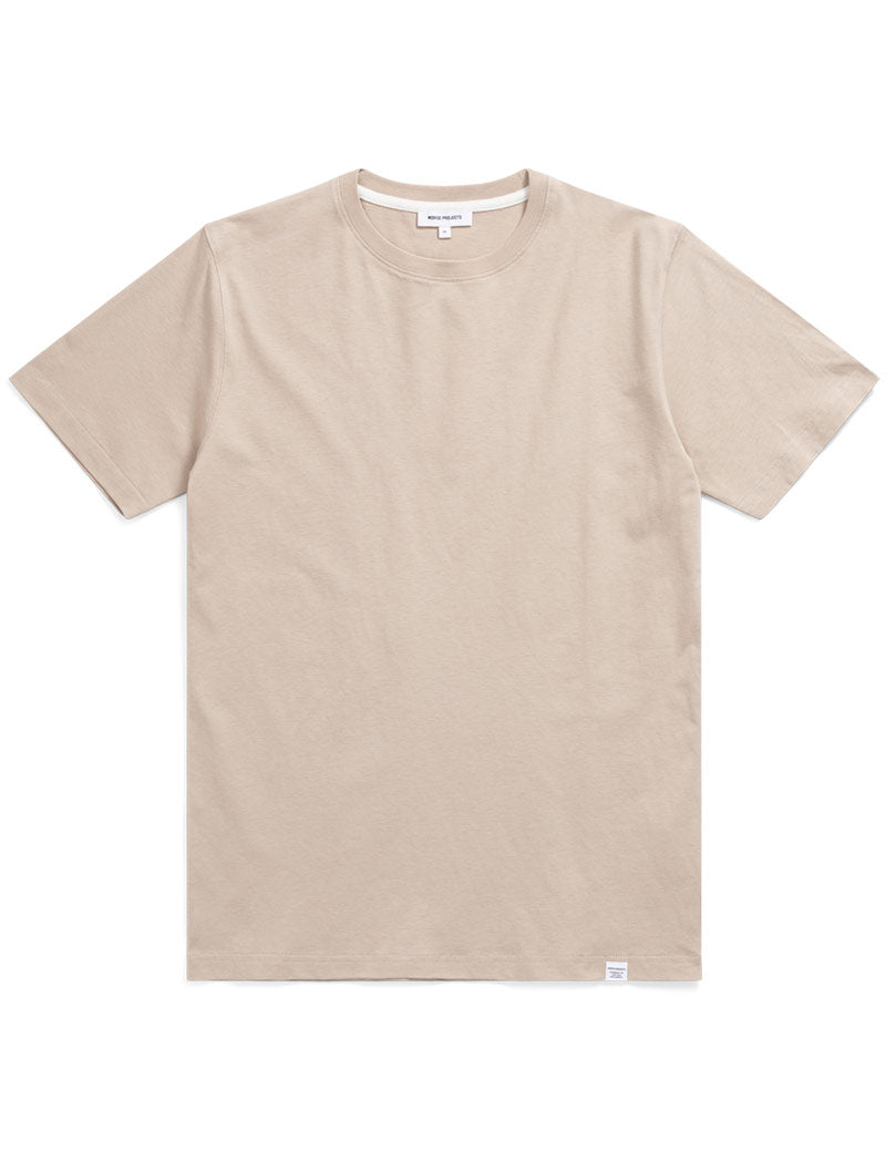 Norse Projects Niels Standard Short Sleeve T-Shirt Light Khaki