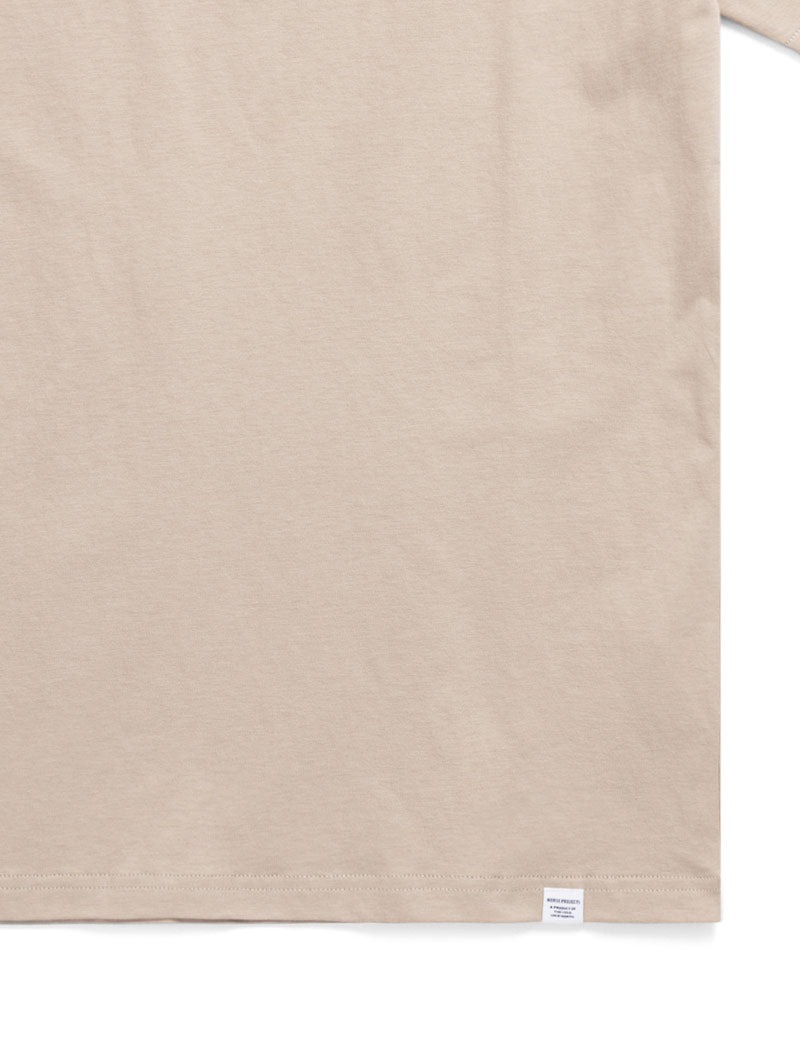 Norse Projects Niels Standard Short Sleeve T-Shirt Light Khaki
