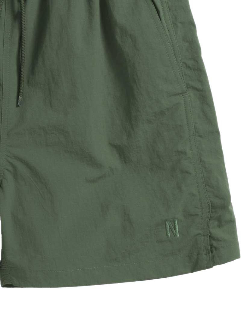 NORSE PROJECTS HAUGE RECYCLED NYLON SWIMMERS SPRUCE GREEN