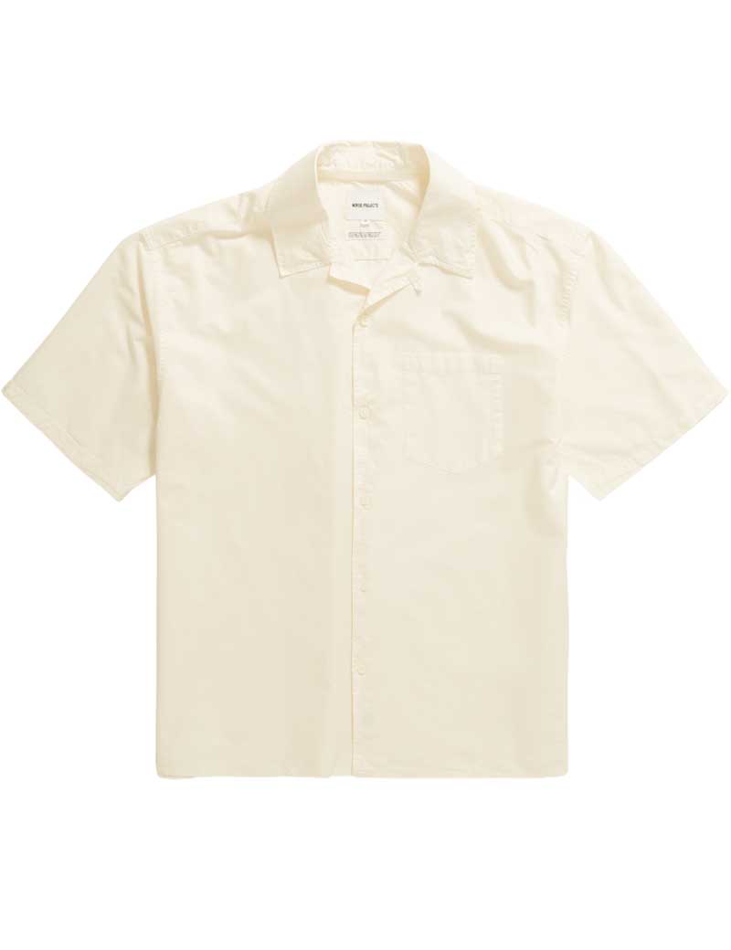Norse Projects Carsten Cotton Tencel Shirt Enamel White