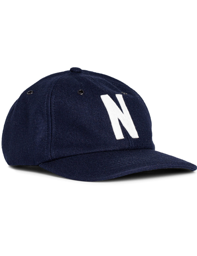 Norse Projects Wool Sports Cap Dark Navy