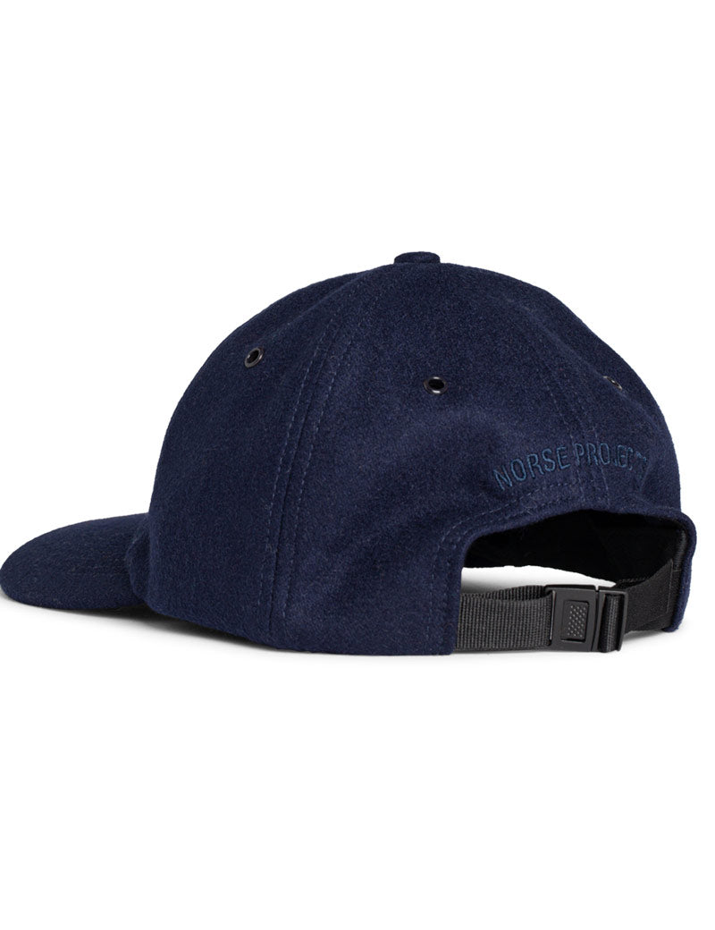 Norse Projects Wool Sports Cap Dark Navy