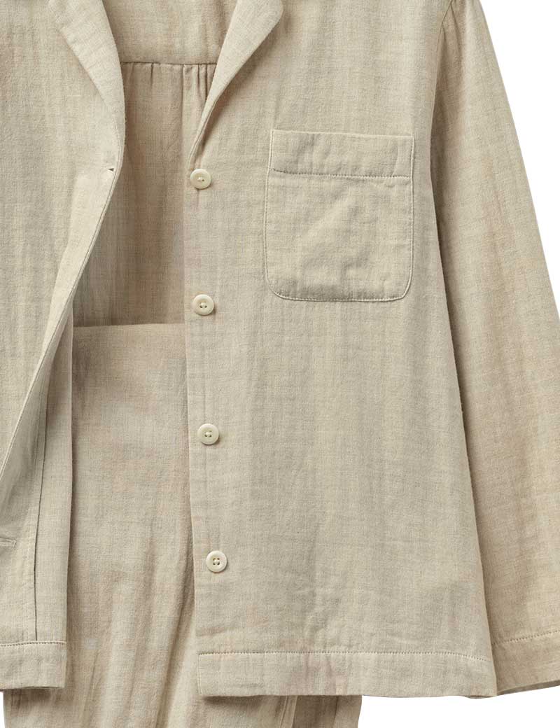 Toast Mia Soft Double Cotton Pyjamas Sand