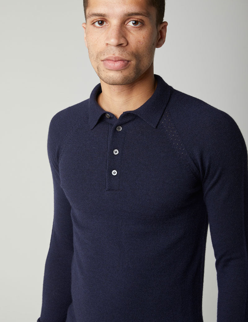 PEREGRINE BEAUFORD POLO SHIRT NAVY