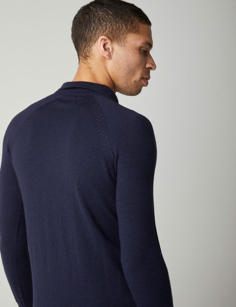 PEREGRINE BEAUFORD POLO SHIRT NAVY