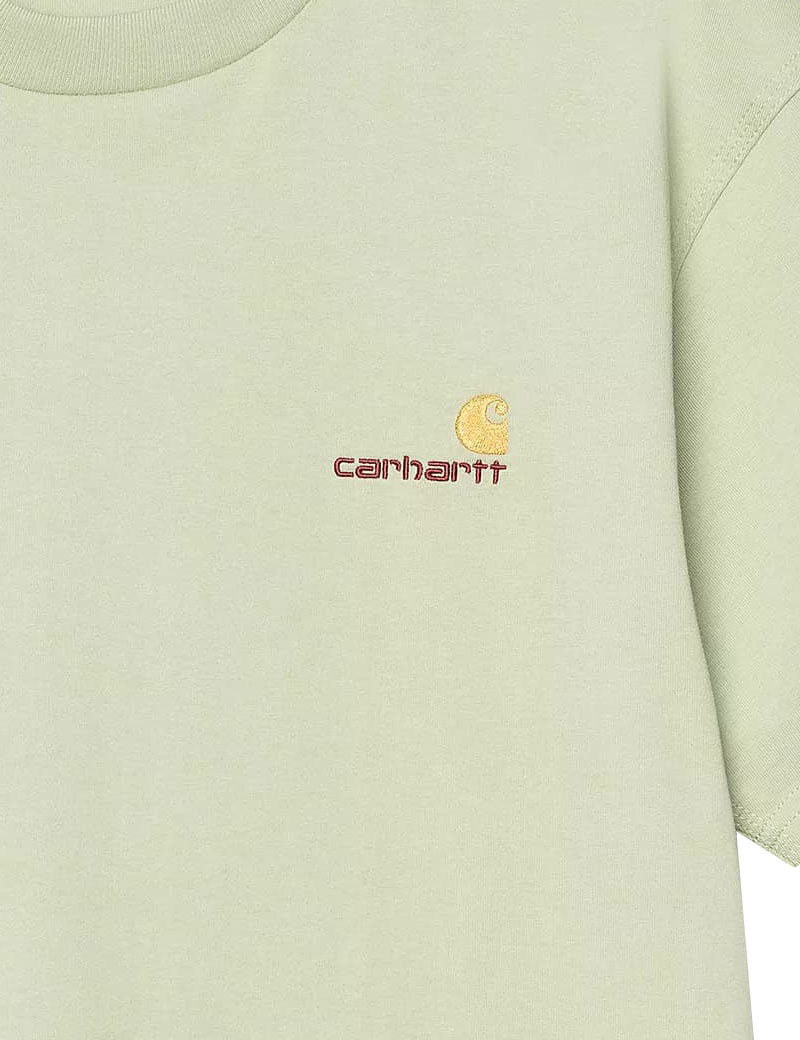 Carhartt WIP Short Sleeved American Script T-Shirt Pale Olive