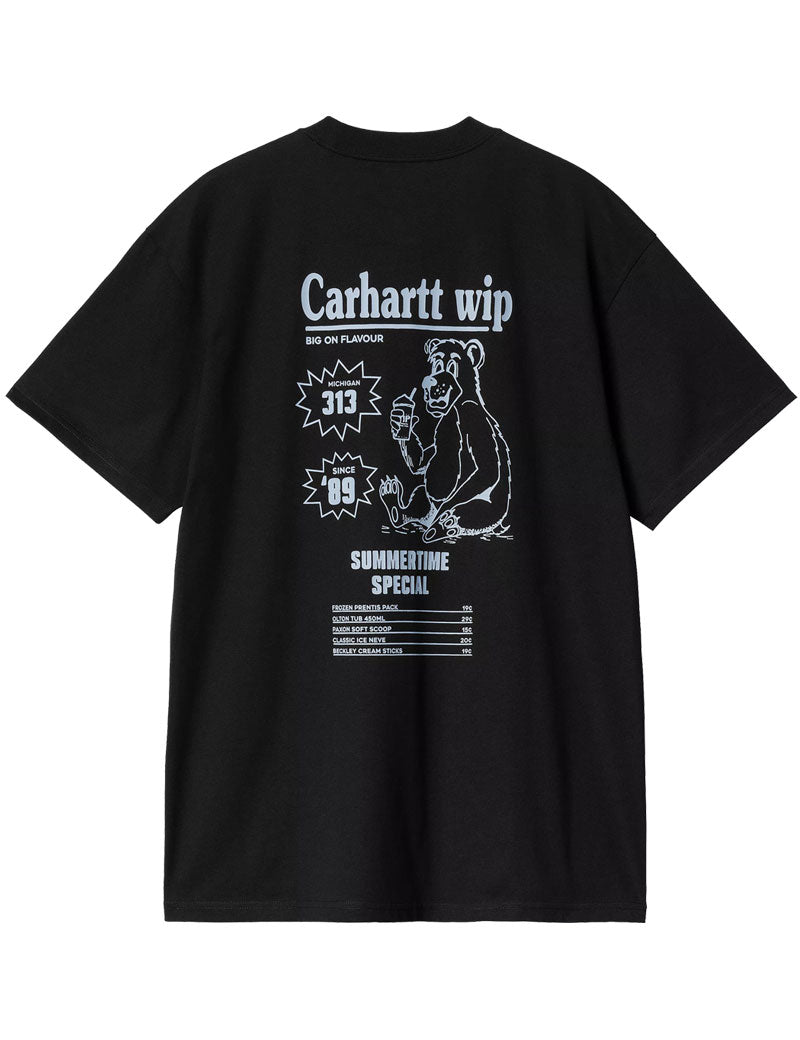 Carhartt Wip Short Sleeved Catalogue T-Shirt Black Bluebird