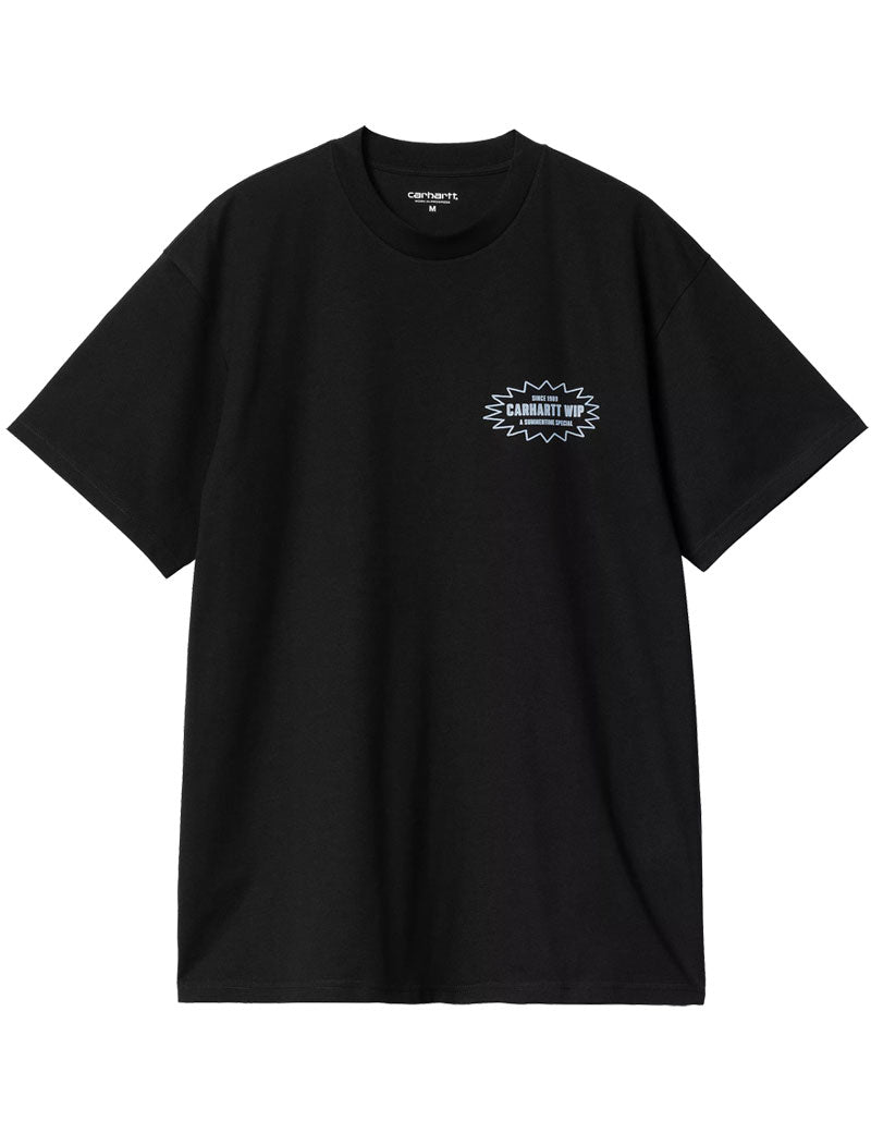 Carhartt Wip Short Sleeved Catalogue T-Shirt Black Bluebird