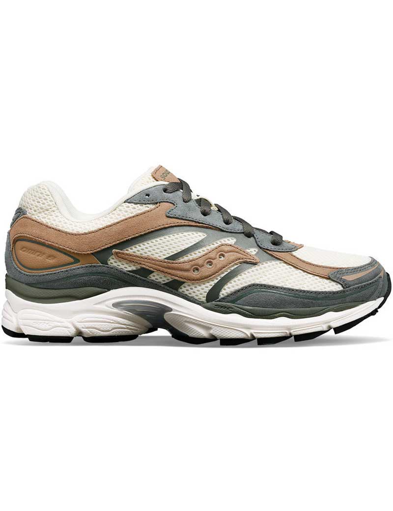 SAUCONY PROGRID OMNI 9 PREMIUM TRAINERS CREAM GREEN
