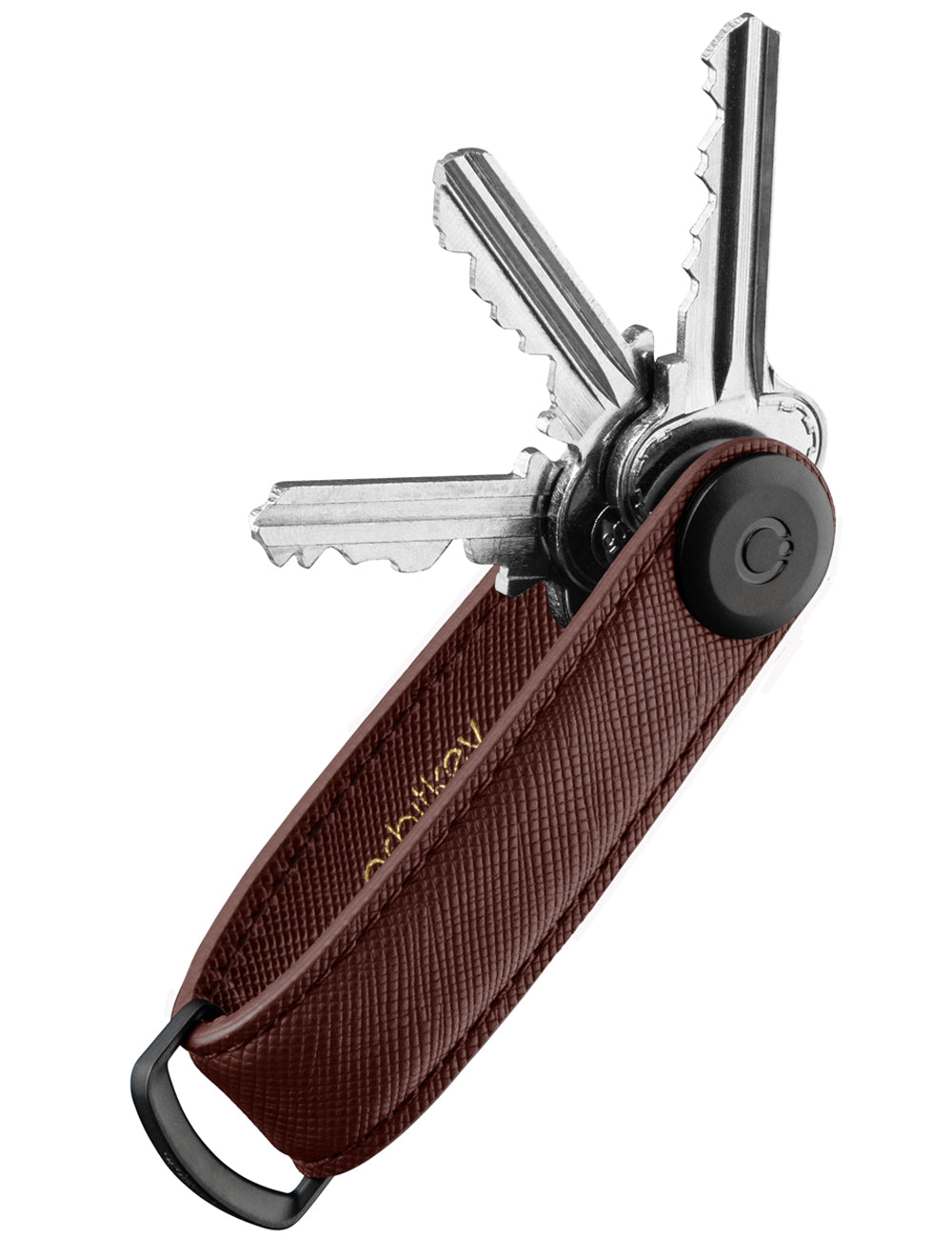 Orbitkey Saffiano Leather Key Organiser Dark Cherry