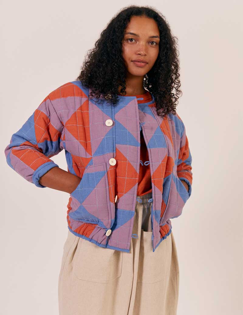 SIDELINE COCO PATCHWORK REVERSIBLE JACKET MIX