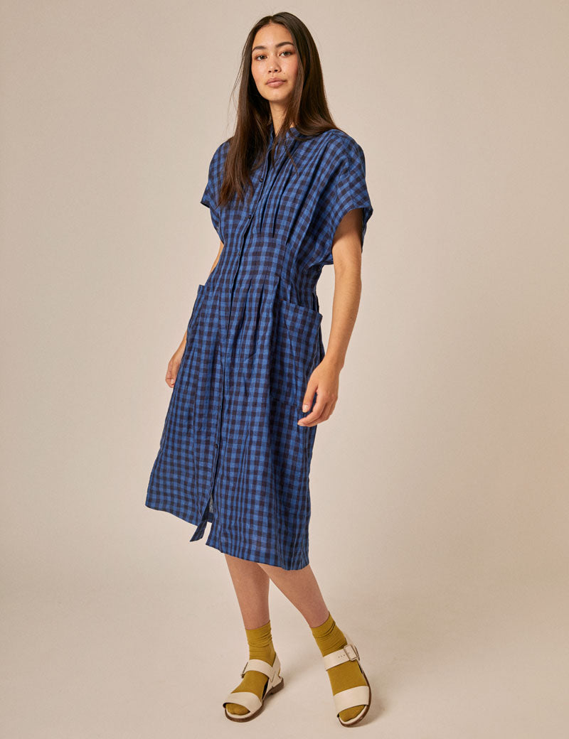 Sideline Arabella Dress Blue Check