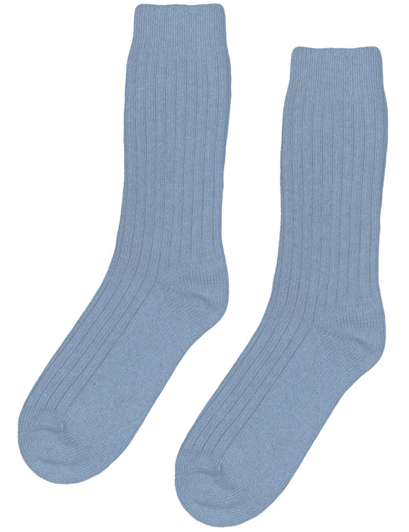 COLORFUL STANDARD MERINO WOOL BLEND SOCKS STONE BLUE