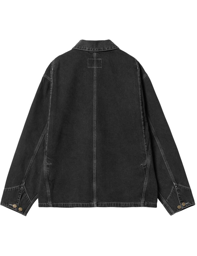 CARHARTT WIP W' OG MICHIGAN COAT BLACK HEAVY STONE WASH