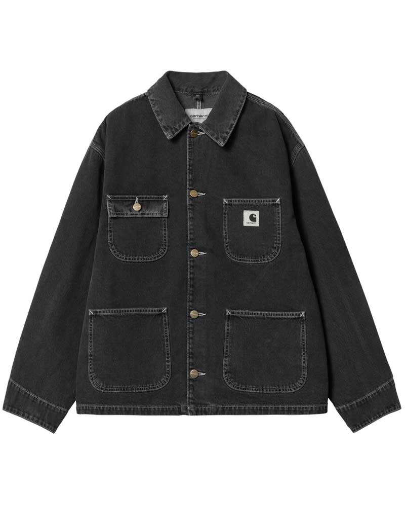 CARHARTT WIP W' OG MICHIGAN COAT BLACK HEAVY STONE WASH