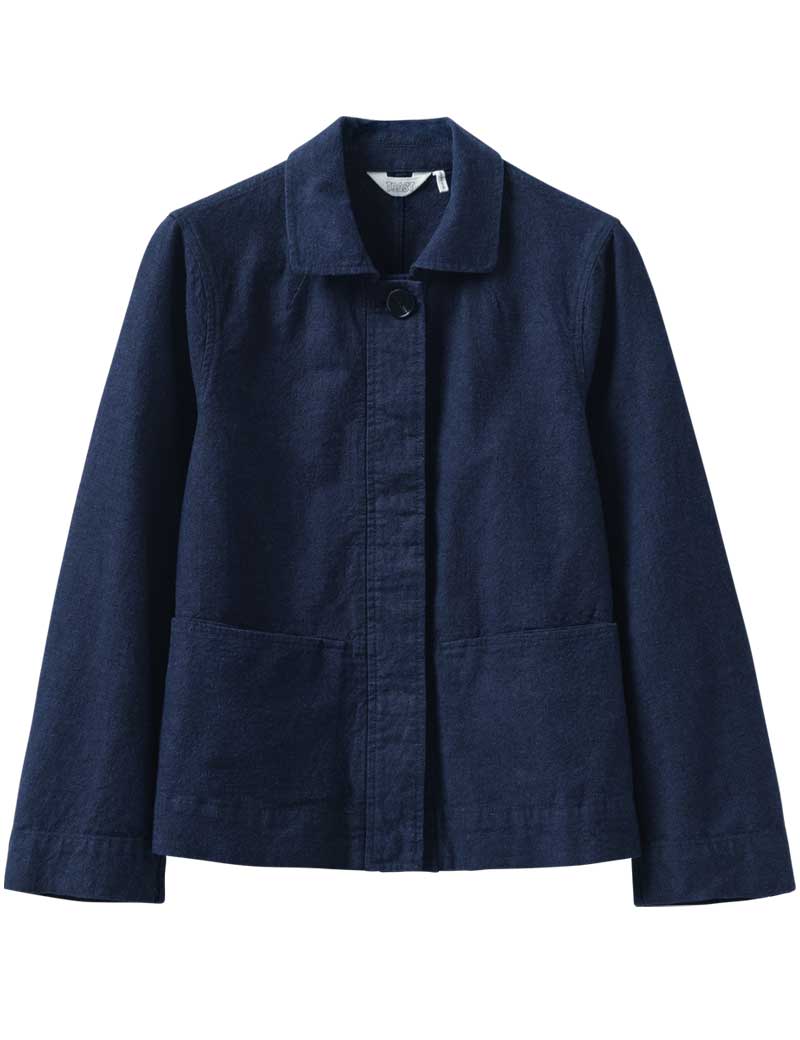 TOAST BOXY HEMP CANVAS JACKET INDIGO