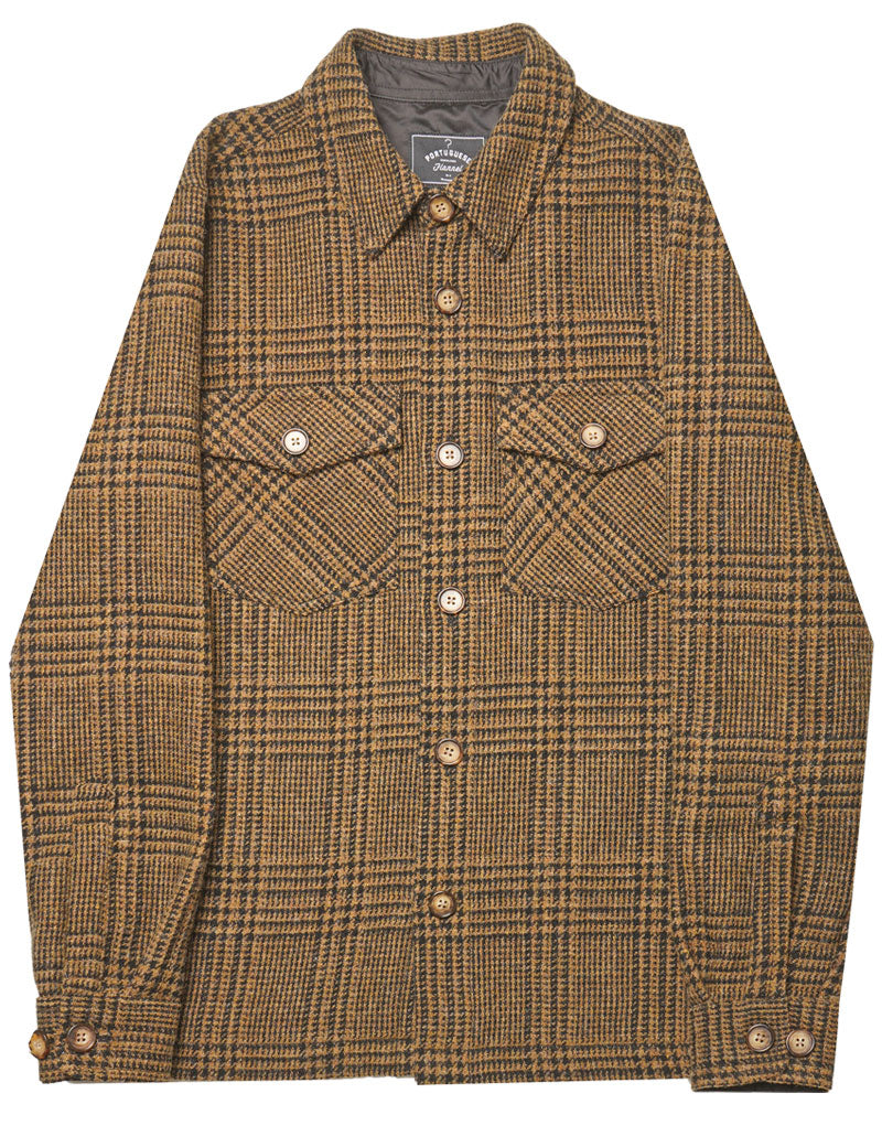 Portuguese Flannel Wood Wool Overshirt Jacket Check