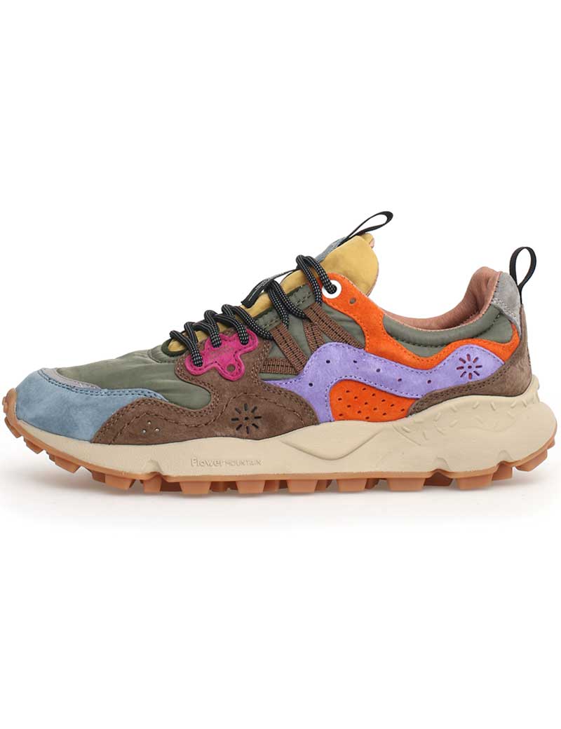 FLOWER MOUNTAIN YAMANO 3 TRAINERS KAKI MULTI