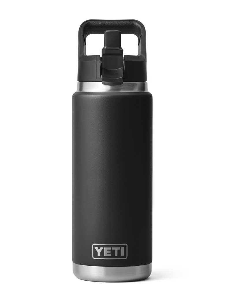 YETI RAMBLER BOTTLE WITH STRAW CAP 769ML 26OZ BLACK