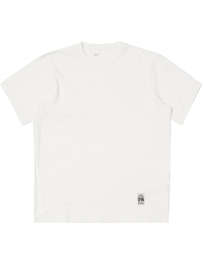 Universal Works Single Jersey Core Tee Ecru Front