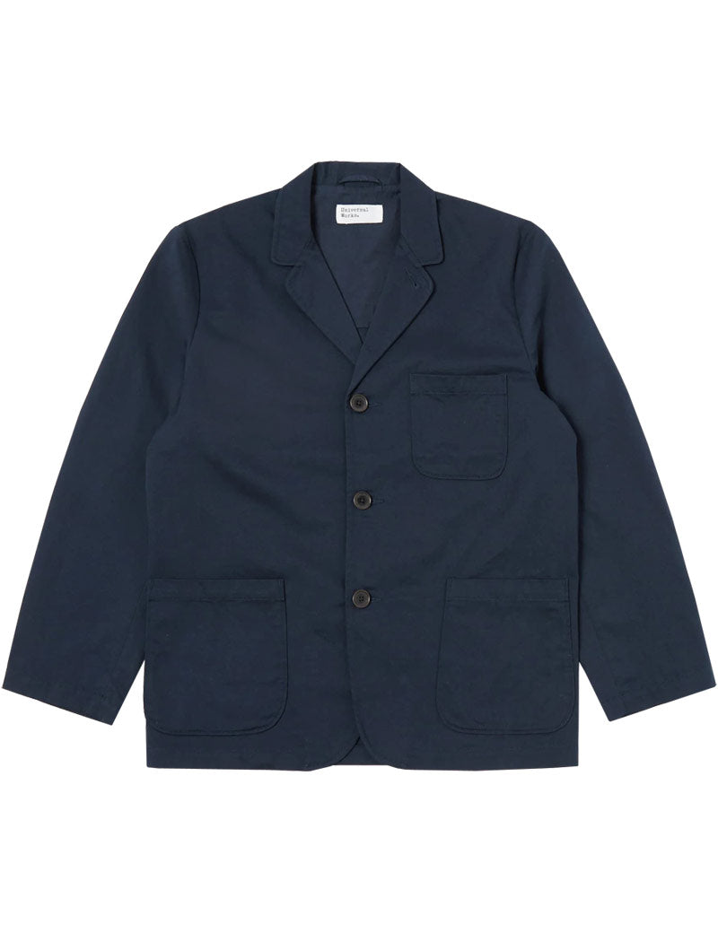 Universal Works Twill Three Button Jacket Navy Front