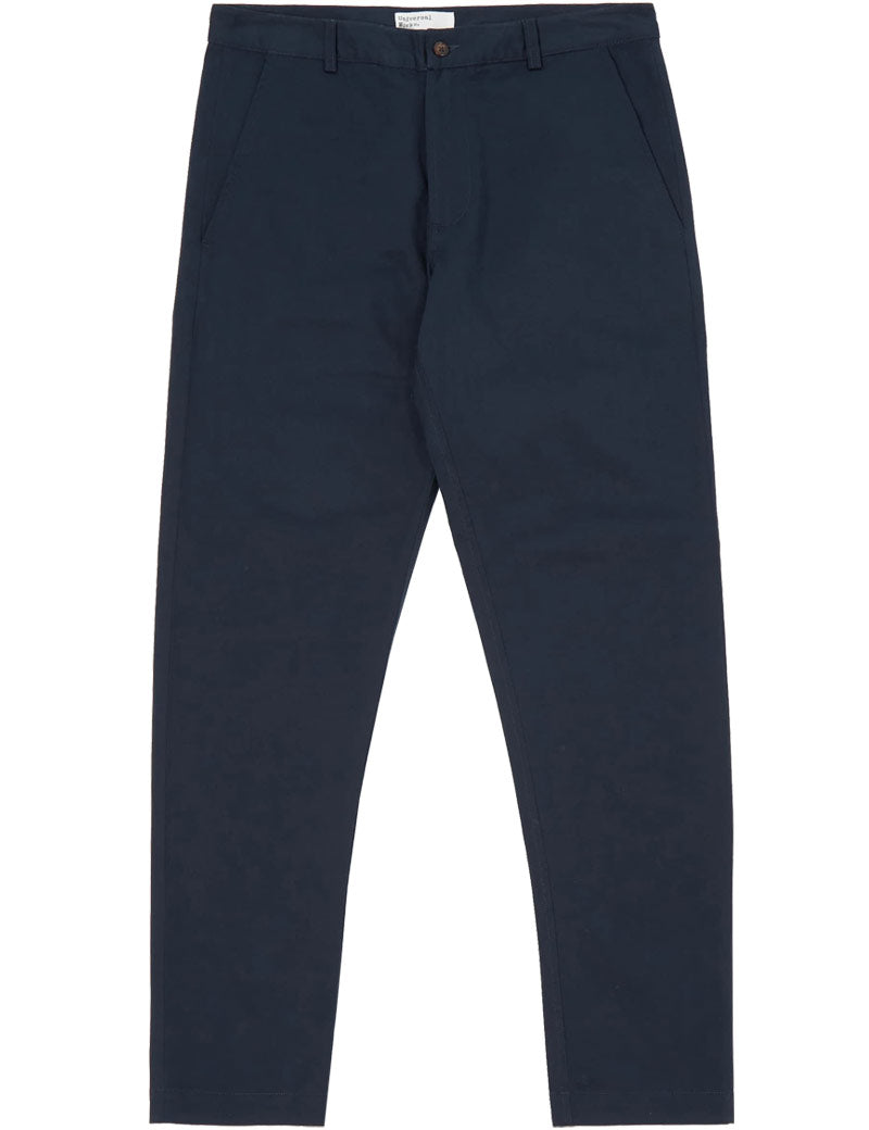 Universal Works Aston Pant Navy Twill Front