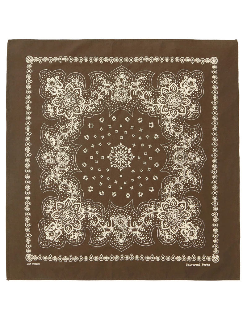 Universal Works Classic Bandana Neckerchief Olive Full