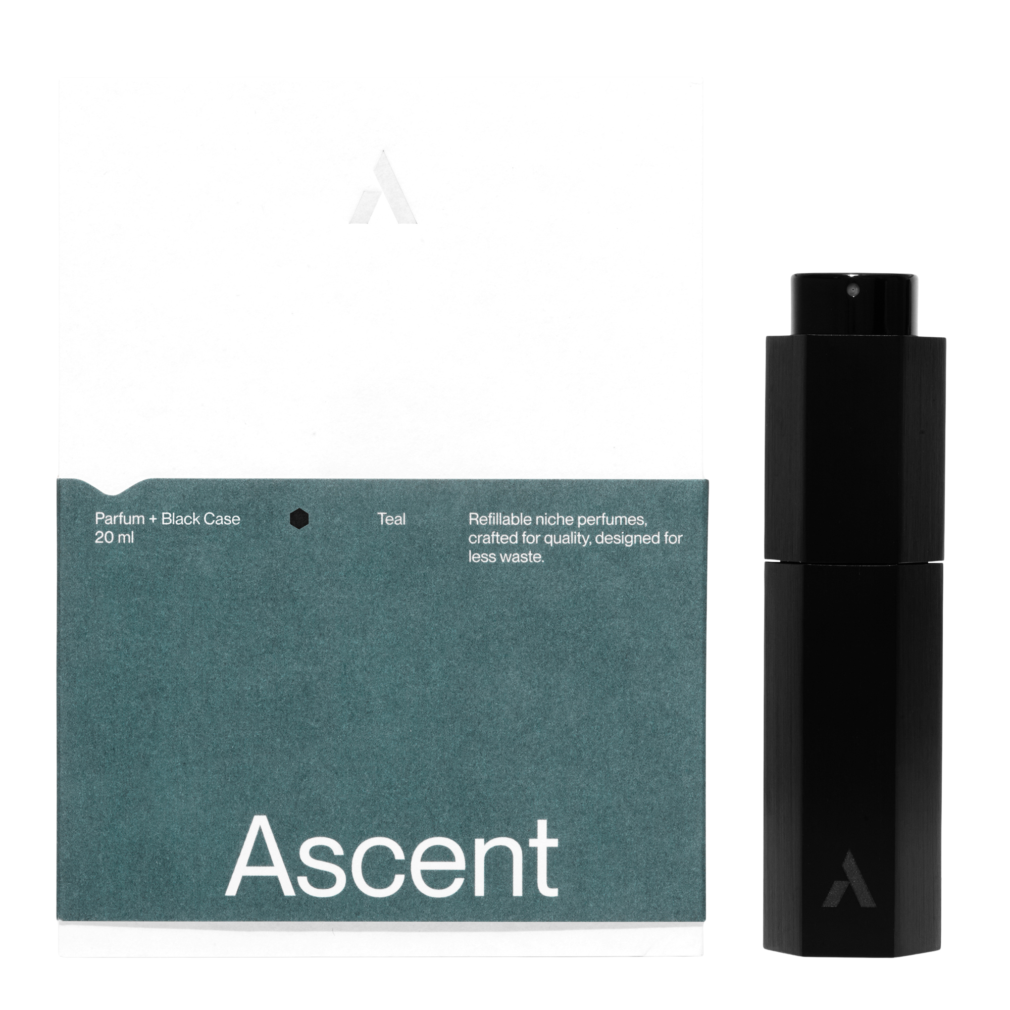 Ascent Teal Parfum Starter Kit Black Case Case with box