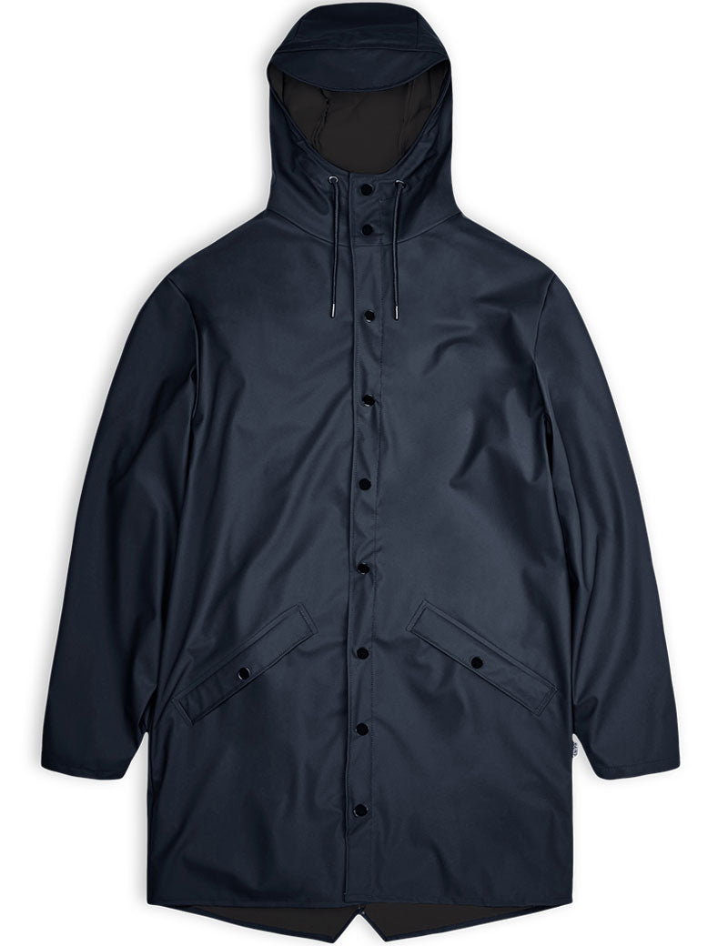 Rains Waterproof Long Jacket Navy 12020