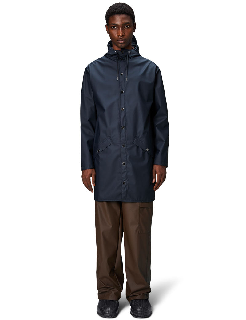 Rains Long Rain Jacket Navy 12020