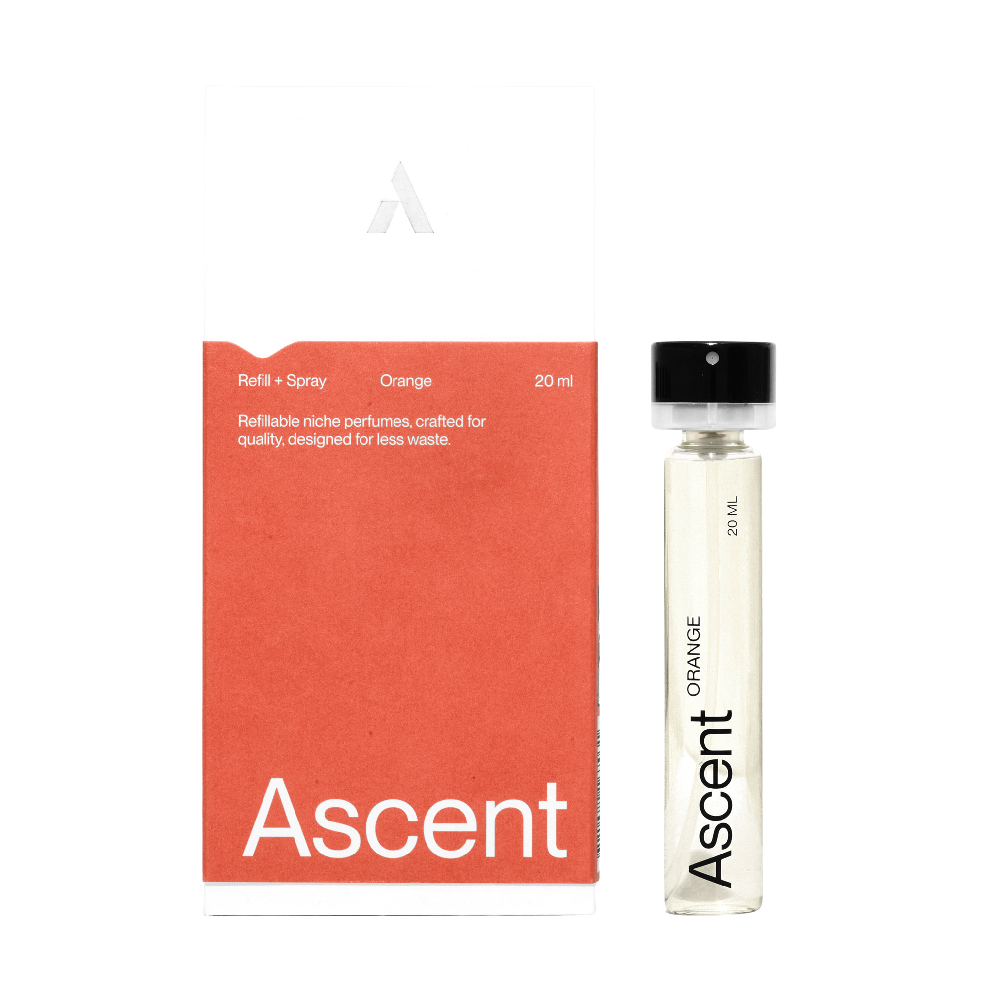 Ascent Orange Parfum Refill Spray Fragrance with box