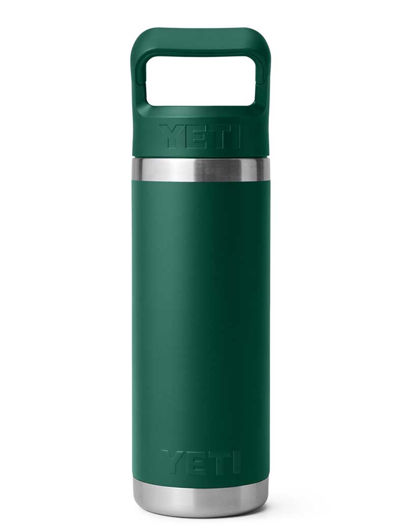 Yeti Rambler 18 OZ C Straw Bottle Black Forest Green