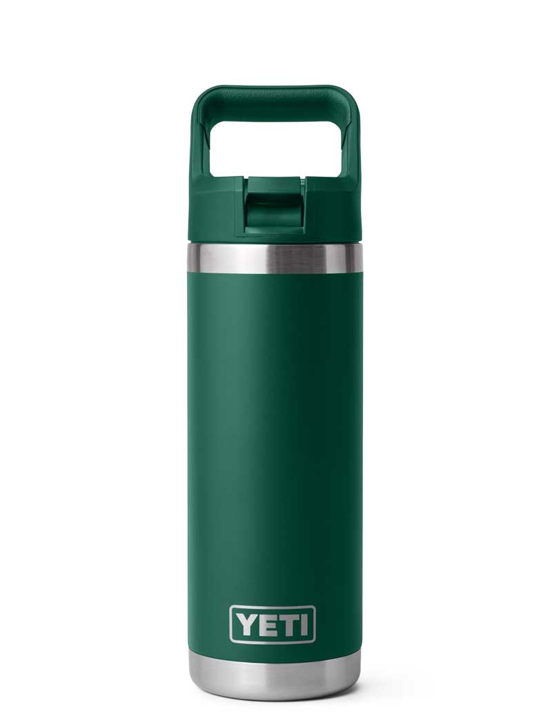 Yeti Rambler 18 OZ C Straw Bottle Black Forest Green