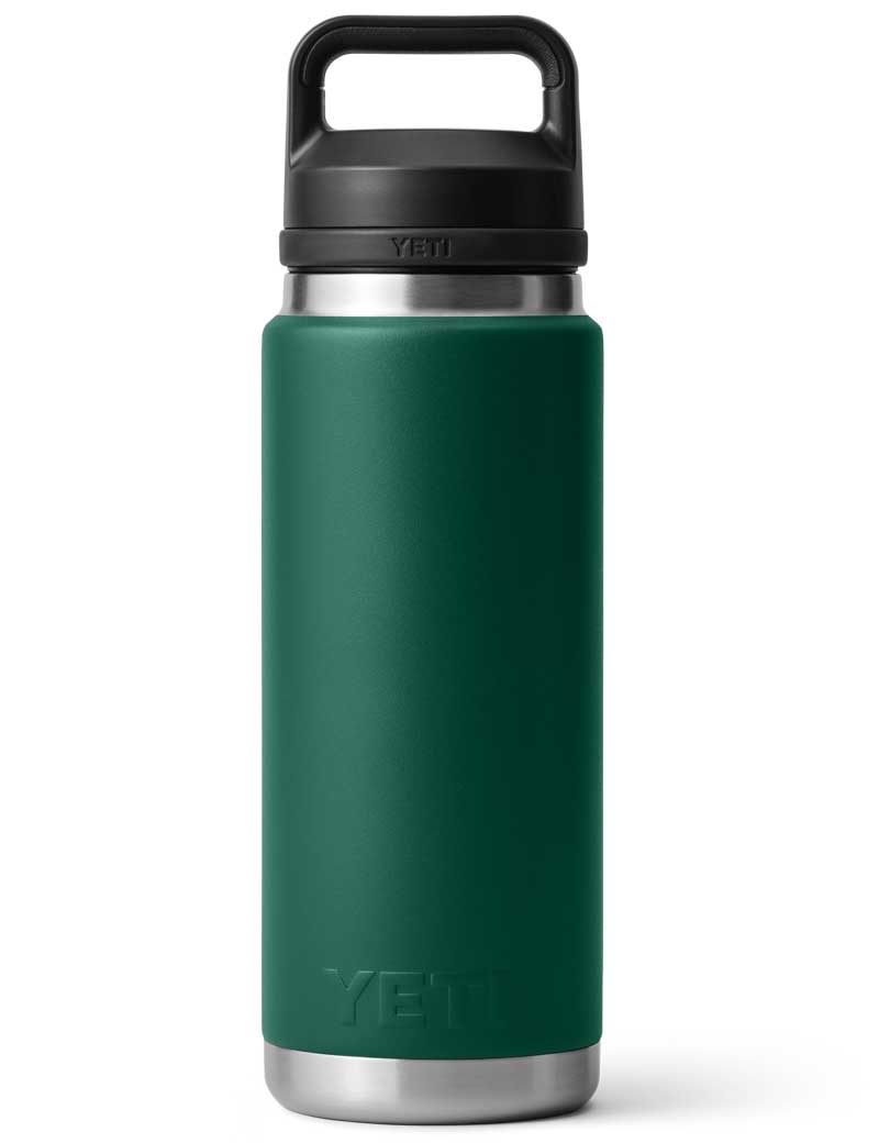 Yeti Rambler 26 OZ Bottle Chug Black Forest Green