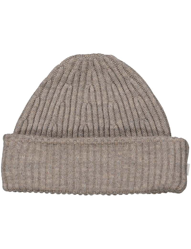 NN07 Rib Wool Blend Beanie Khaki Beige