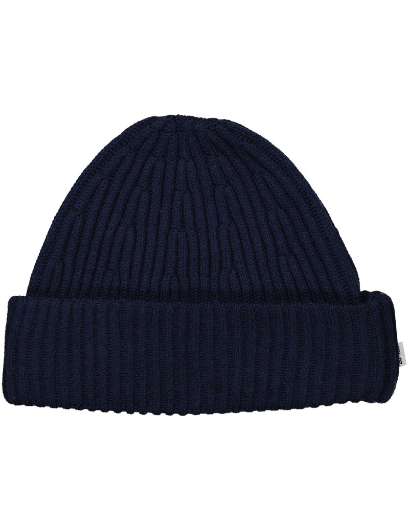 NN07 Rib Wool Blend Beanie Navy Blue