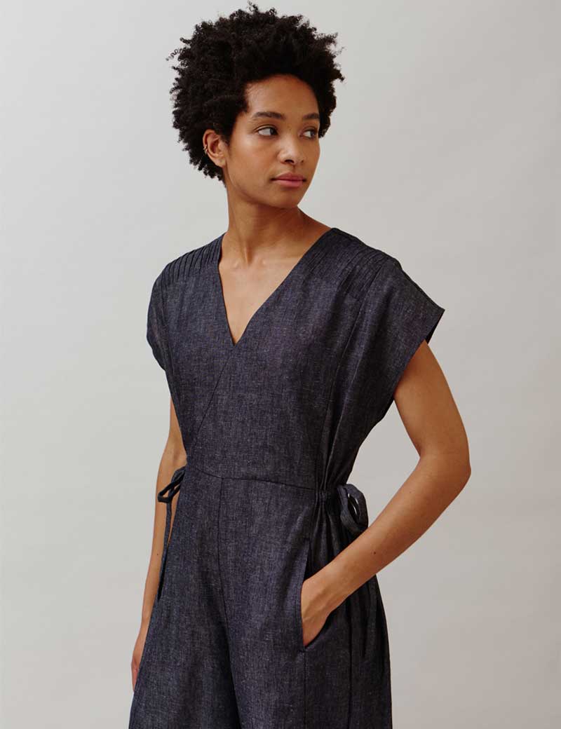 Sideline Ava Jumpsuit Dark Indigo