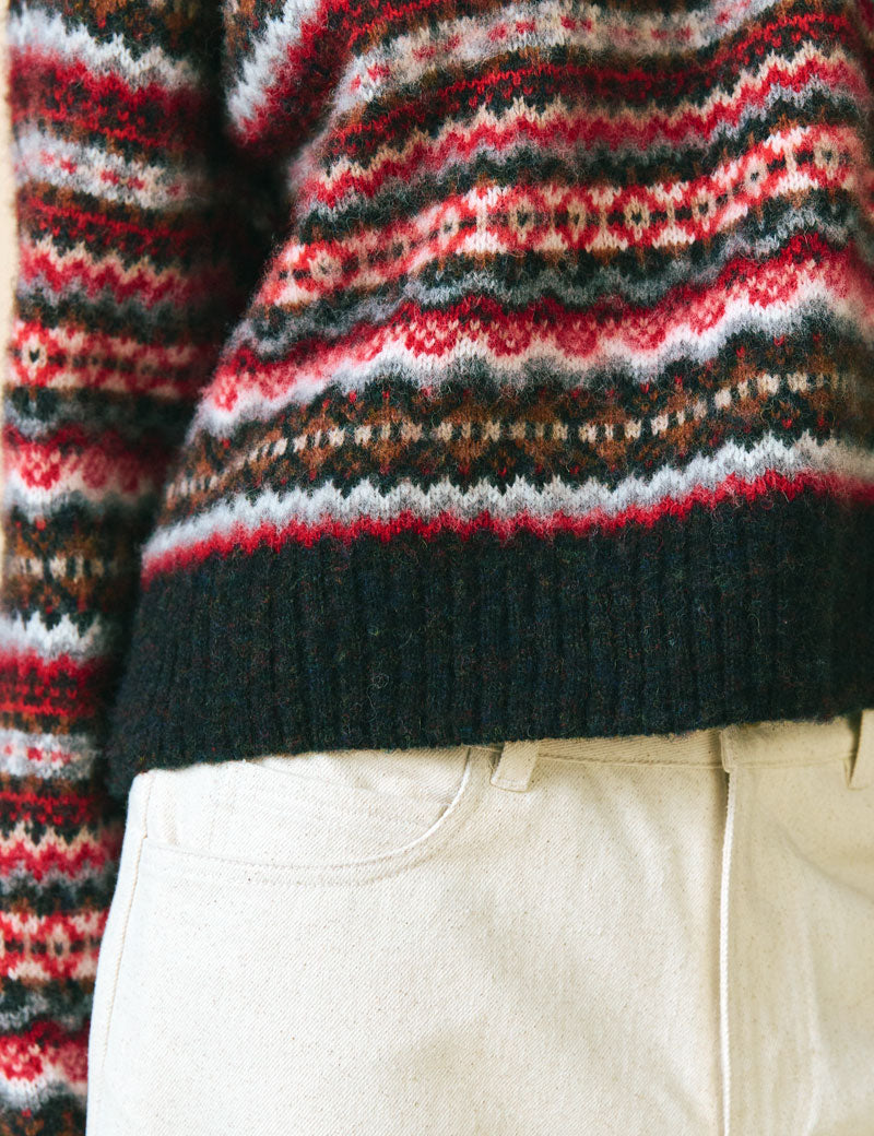Sideline Poppy Jumper Black Red Mix