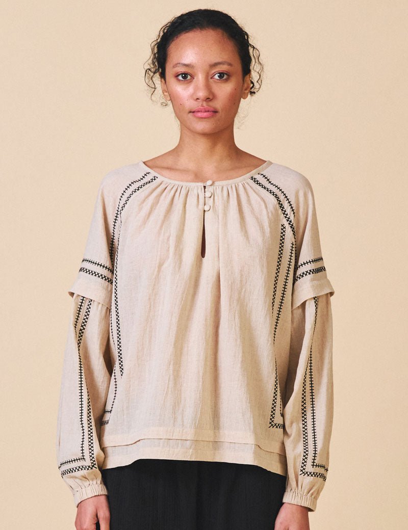 Sideline Elodie Shirt Ecru