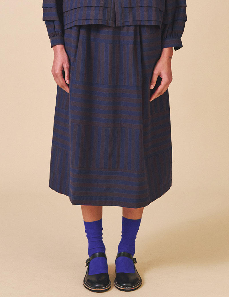 Sideline Sky Skirt Stripe
