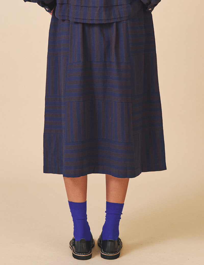 Sideline Sky Skirt Stripe