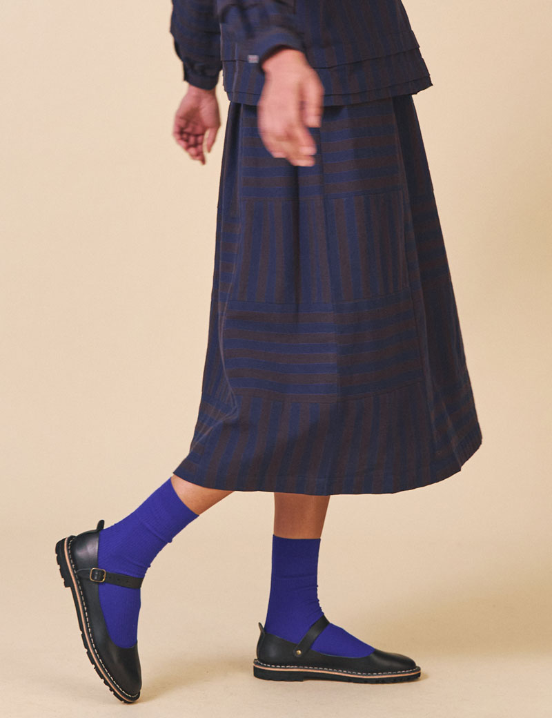 Sideline Sky Skirt Stripe
