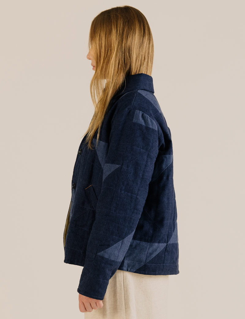 Sideline Say Jacket Indigo Sleeve