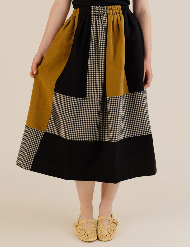Sideline Willow Skirt Patchwork Pockets
