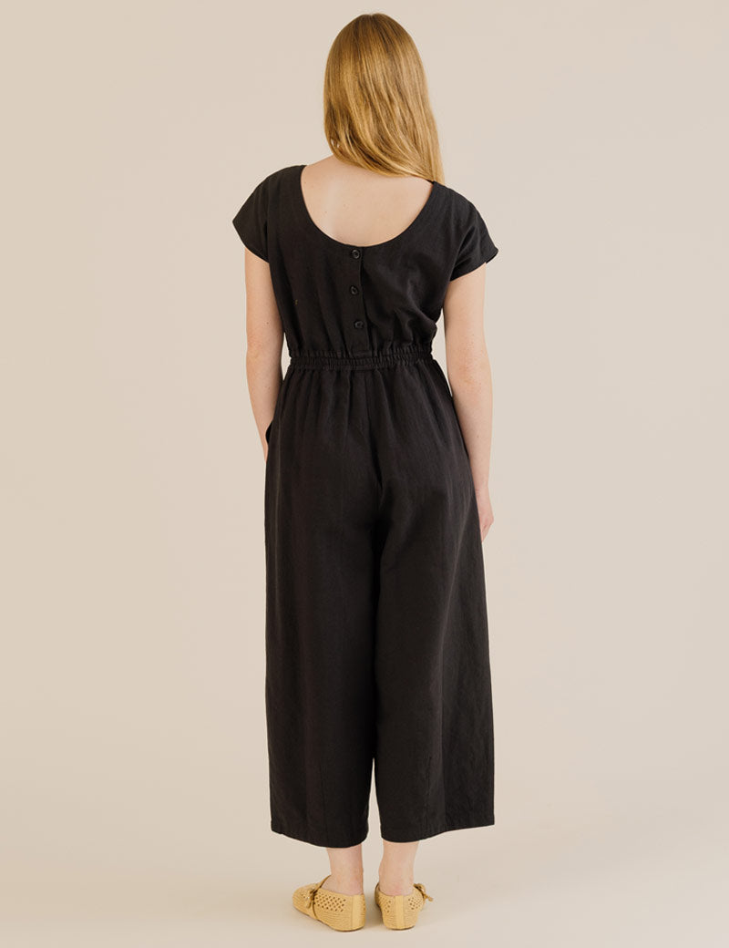 Sideline Daisy Jumpsuit Black Back