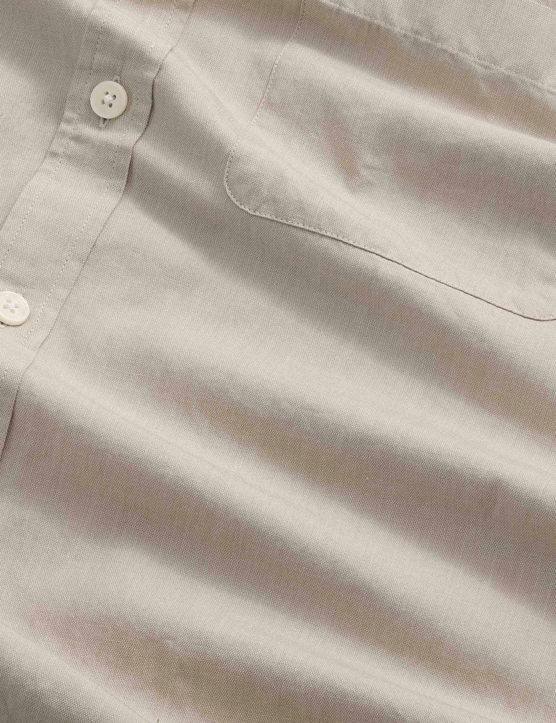 NN07 Deon Chambray Shirt Desert Khaki Fabric Detail