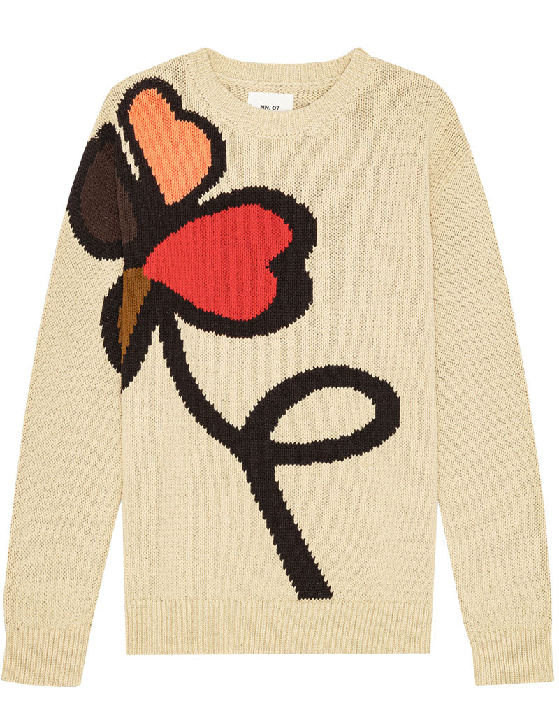 NN07 Todd Intarsia Sweater Ecru